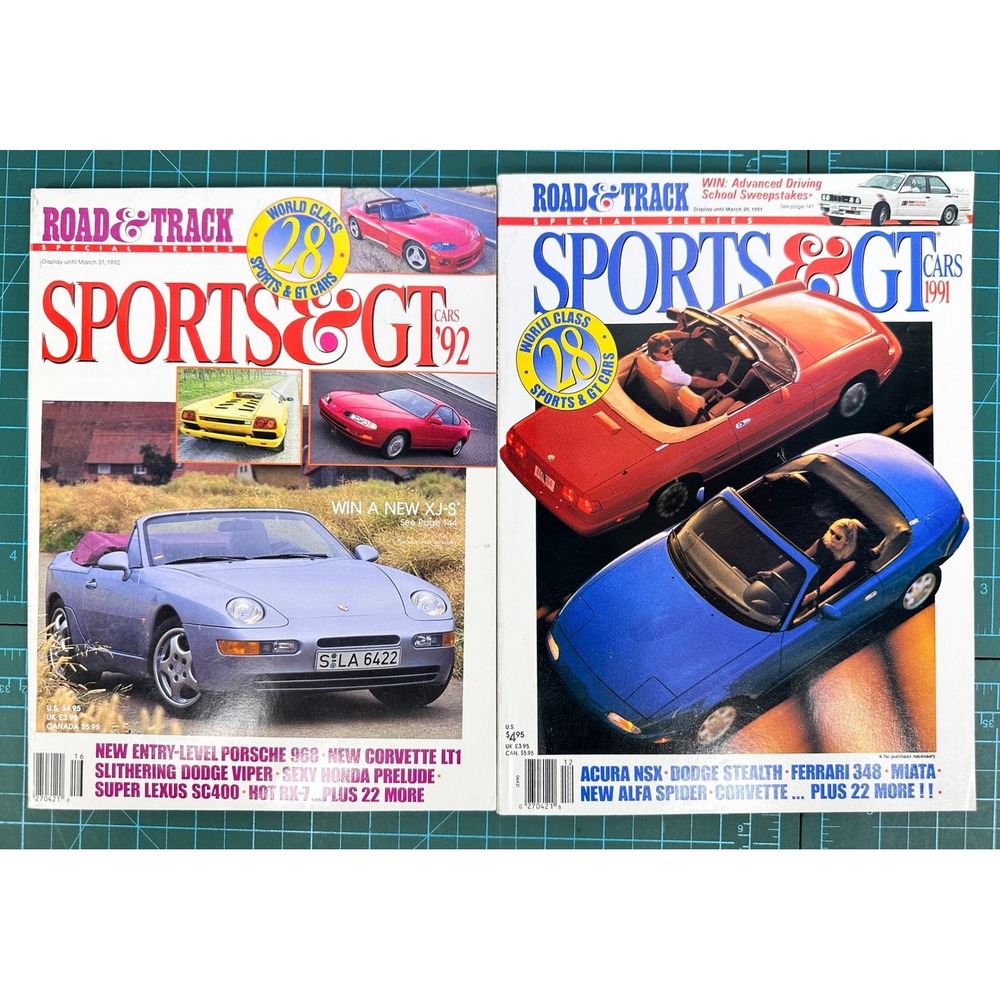 Road & Track Special Series Sports & GT Cars 1991 1992 Magazine Lot NSX RX7